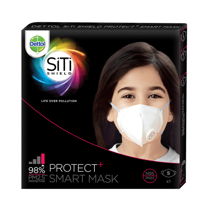 Dettol siti shield protect plus n95 anti pollution smart mask s